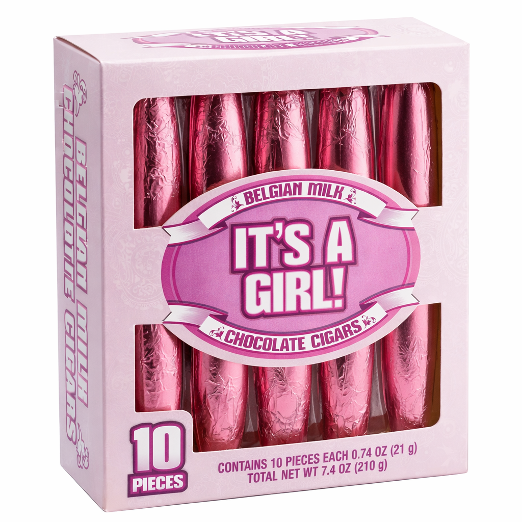 Belgian Milk chocolate Pink Foil Wrapping